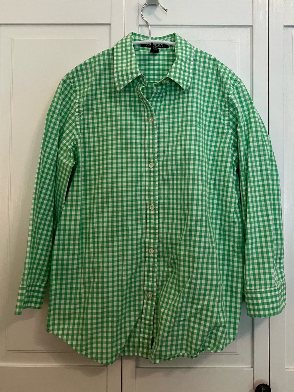 Lauren Ralph Lauren Green Gingham Button-Down Shirt